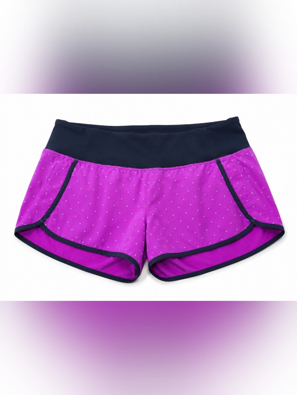 Lululemon Speed Shorts Women’s Size 10 Pink Purple Polka Dot Running Athletic